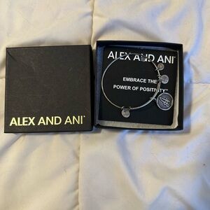 Alex and Ani Silver Bangle with Charms